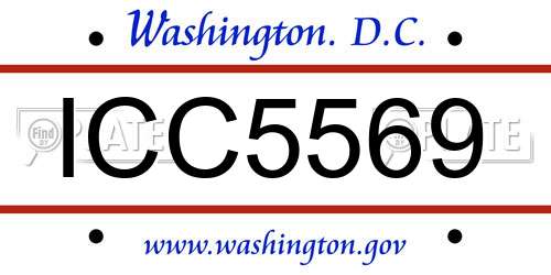 ICC5569 District Of Columbia License Plate