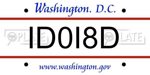 ID0I8D District Of Columbia License Plate