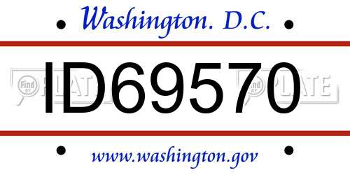 ID69570 District Of Columbia License Plate