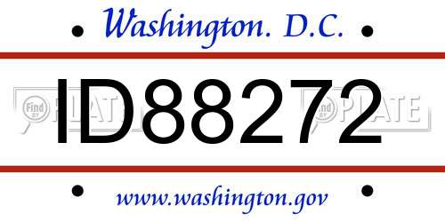 ID88272 District Of Columbia License Plate