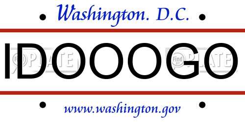 IDOOOGO District Of Columbia License Plate