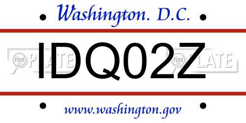 IDQ02Z District Of Columbia License Plate