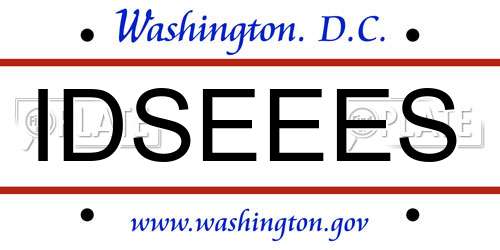 IDSEEES District Of Columbia License Plate