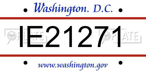 IE21271 District Of Columbia License Plate
