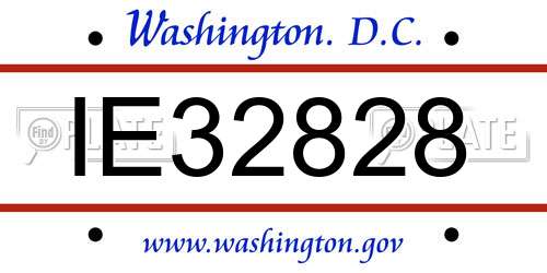 IE32828 District Of Columbia License Plate