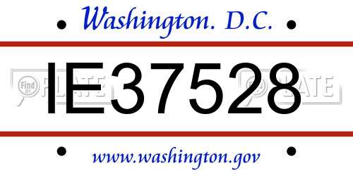IE37528 District Of Columbia License Plate