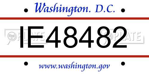 IE48482 District Of Columbia License Plate