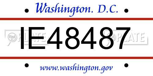 IE48487 District Of Columbia License Plate