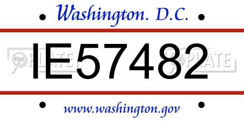 IE57482 District Of Columbia License Plate
