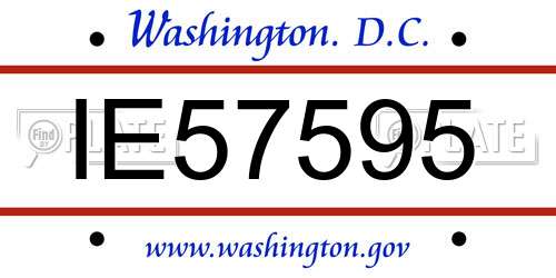 IE57595 District Of Columbia License Plate