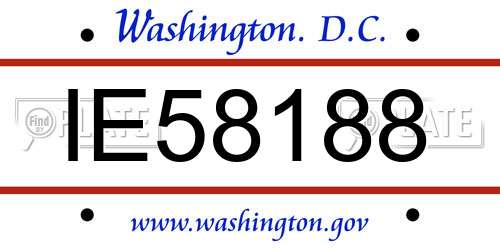IE58188 District Of Columbia License Plate