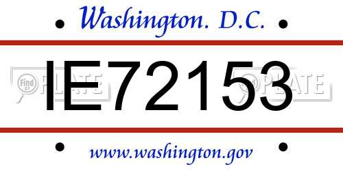 IE72153 District Of Columbia License Plate