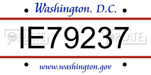 IE79237 District Of Columbia License Plate