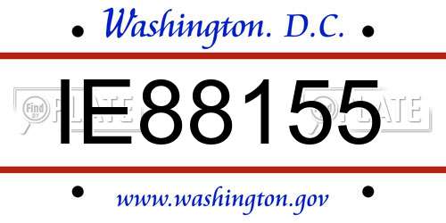 IE88155 District Of Columbia License Plate