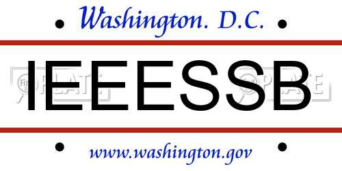 IEEESSB District Of Columbia License Plate