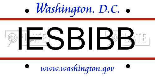 IESBIBB District Of Columbia License Plate