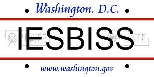 IESBISS District Of Columbia License Plate