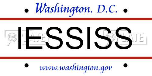 IESSISS District Of Columbia License Plate