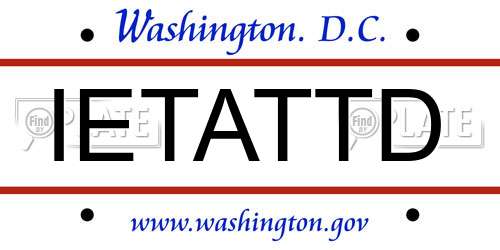 IETATTD District Of Columbia License Plate
