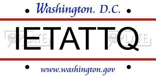 IETATTQ District Of Columbia License Plate