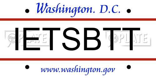 IETSBTT District Of Columbia License Plate