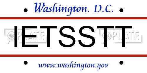 IETSSTT District Of Columbia License Plate