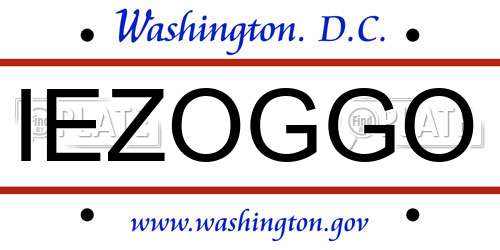 IEZOGGO District Of Columbia License Plate
