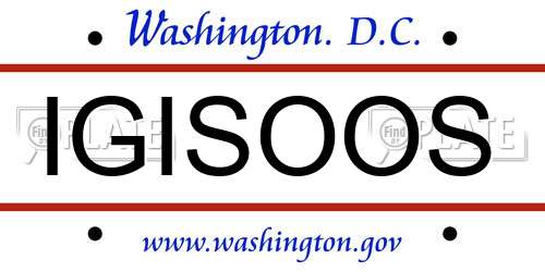 IGISOOS District Of Columbia License Plate