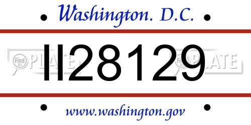 II28129 District Of Columbia License Plate