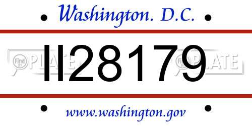 II28179 District Of Columbia License Plate
