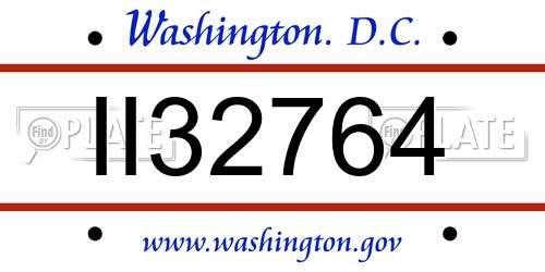 II32764 District Of Columbia License Plate