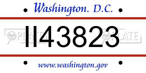 II43823 District Of Columbia License Plate