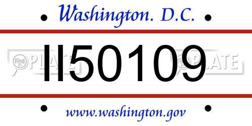 II50109 District Of Columbia License Plate