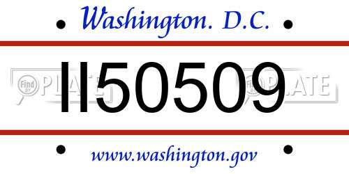 II50509 District Of Columbia License Plate