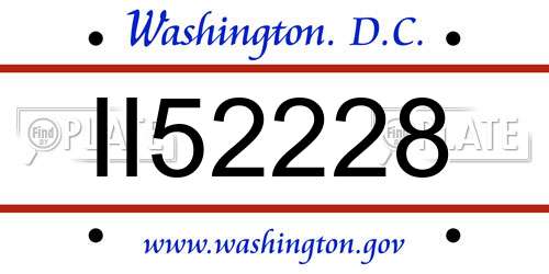 II52228 District Of Columbia License Plate