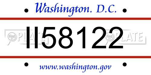 II58122 District Of Columbia License Plate
