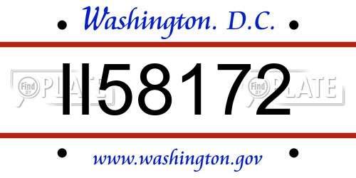 II58172 District Of Columbia License Plate