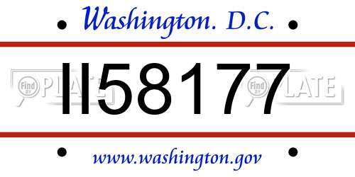 II58177 District Of Columbia License Plate