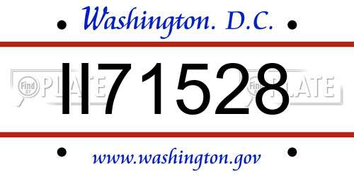 II71528 District Of Columbia License Plate