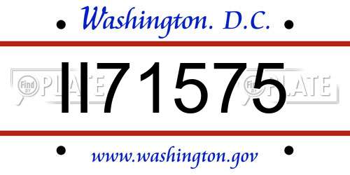 II71575 District Of Columbia License Plate