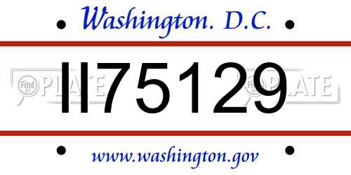 II75129 District Of Columbia License Plate
