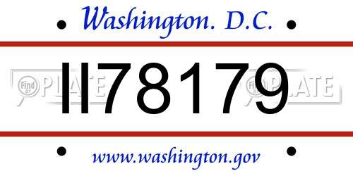 II78179 District Of Columbia License Plate