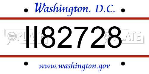 II82728 District Of Columbia License Plate