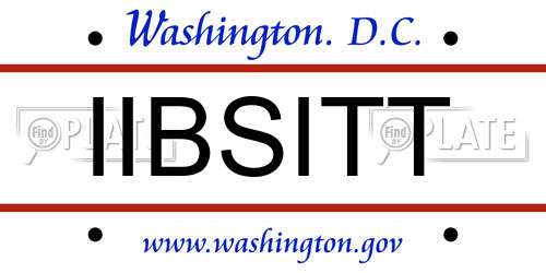 IIBSITT District Of Columbia License Plate