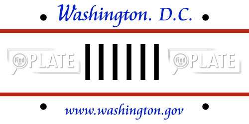 IIIIII District Of Columbia License Plate