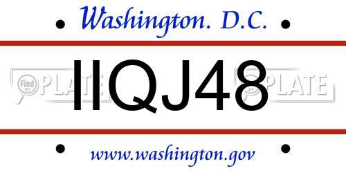 IIQJ48 District Of Columbia License Plate