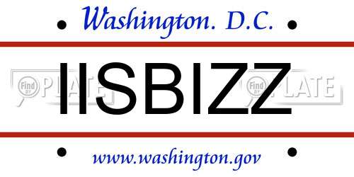 IISBIZZ District Of Columbia License Plate