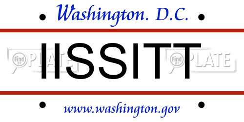 IISSITT District Of Columbia License Plate