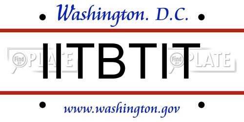 IITBTIT District Of Columbia License Plate