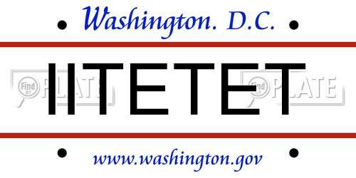 IITETET District Of Columbia License Plate